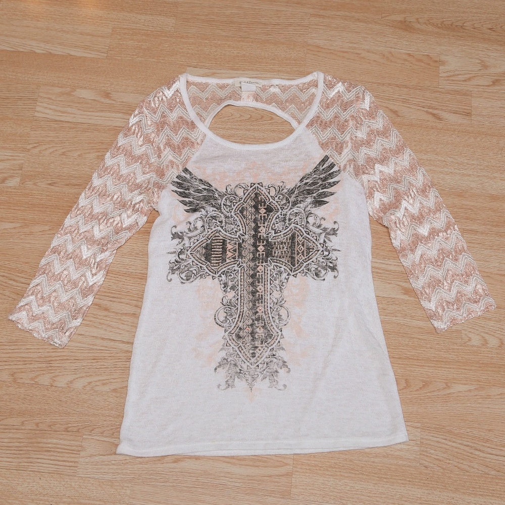 Angels & Diamonds Cross 3/4 Shirt